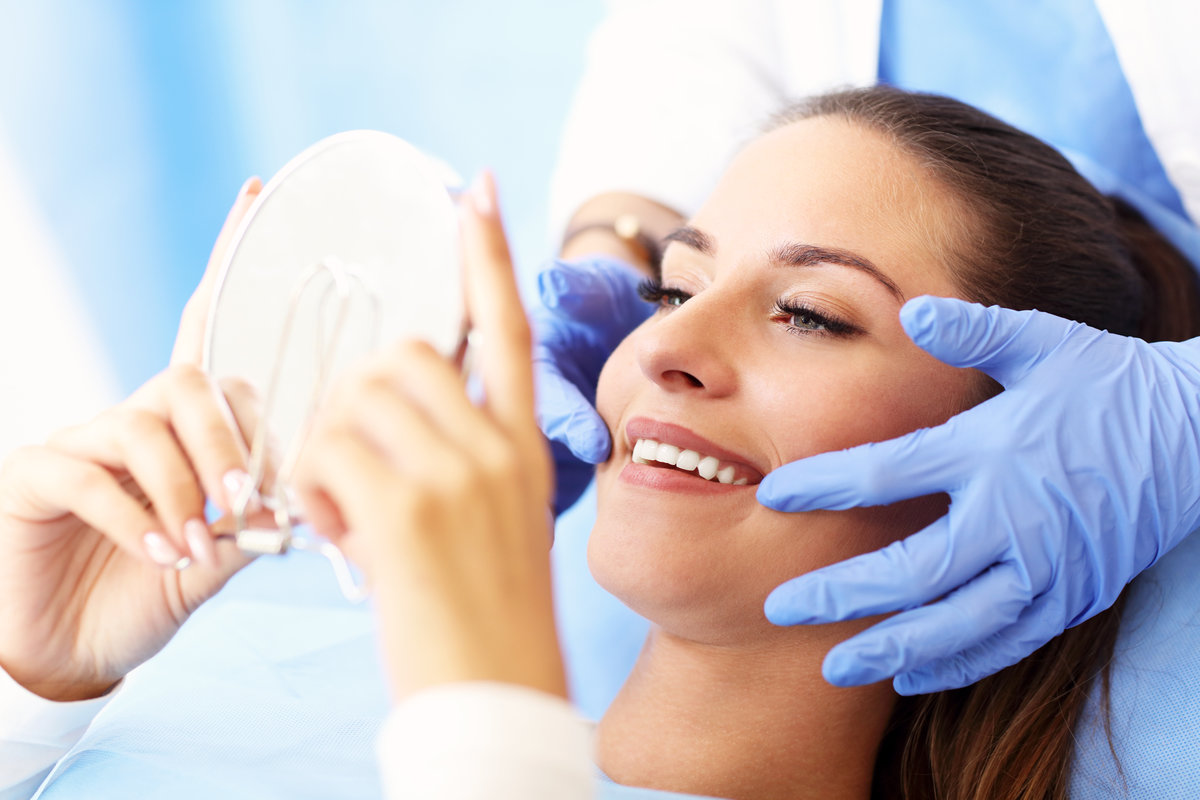 Patient smiling during dental consultation
